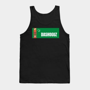 Dashoguz City in Turkmenistan Flag Tank Top